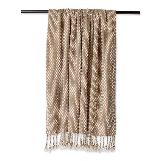 DII® Stone & White Textured Acrylic Throw